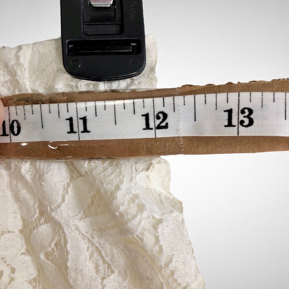 "Seventeen" A-Line White Lace Skirt With Elastic Waist Size S - Picture 5 of 5